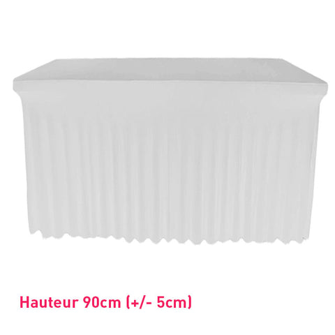 Housse Tombante plissée pour Buffet Rectangulaire - Mes Jolies Tables