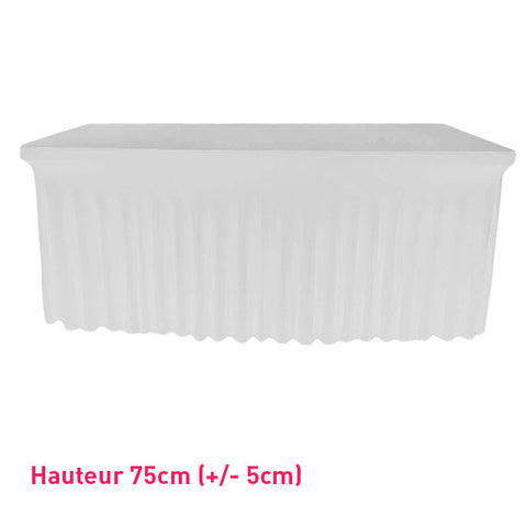 Housse Tombante plissée pour Table Rectangulaire - Mes Jolies Tables