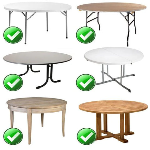 Housse Tombante Simple pour Table Ronde - Mes Jolies Tables