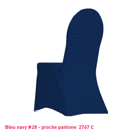 Housse de Chaise Dos Plissée - Tissu Lycra Premium 210g/m² - Mes Jolies Tables