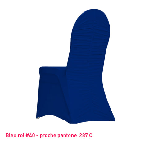 Housse de Chaise Dos Plissée - Tissu Lycra Premium 210g/m² - Mes Jolies Tables