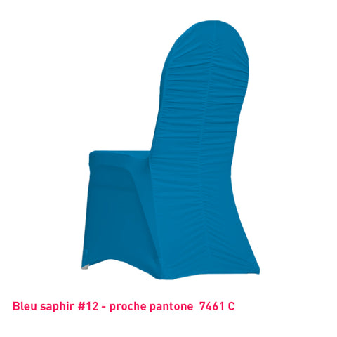 Housse de Chaise Dos Plissée - Tissu Lycra Premium 210g/m² - Mes Jolies Tables