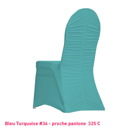 Housse de Chaise Dos Plissée - Tissu Lycra Premium 210g/m² - Mes Jolies Tables