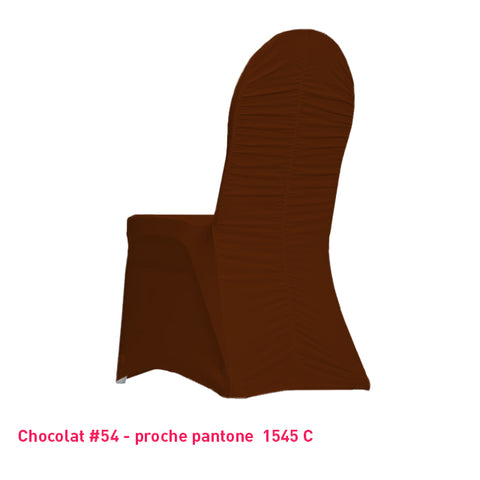 Housse de Chaise Dos Plissée - Tissu Lycra Premium 210g/m² - Mes Jolies Tables