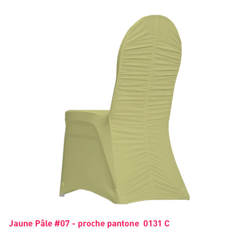Housse de Chaise Dos Plissée - Tissu Lycra Premium 210g/m² - Mes Jolies Tables