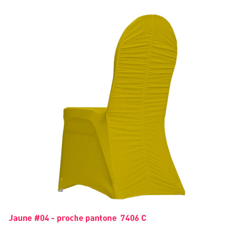 Housse de Chaise Dos Plissée - Tissu Lycra Premium 210g/m² - Mes Jolies Tables