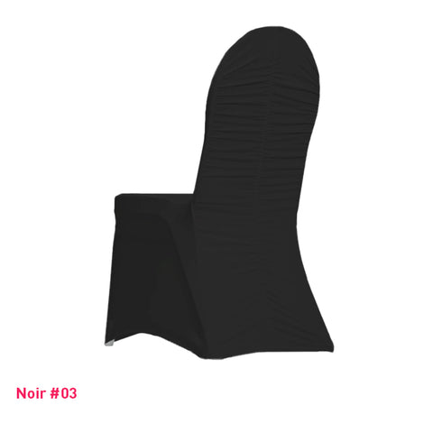 Housse de Chaise Dos Plissée - Tissu Lycra Premium 210g/m² - Mes Jolies Tables
