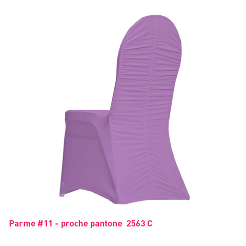 Housse de Chaise Dos Plissée - Tissu Lycra Premium 210g/m² - Mes Jolies Tables