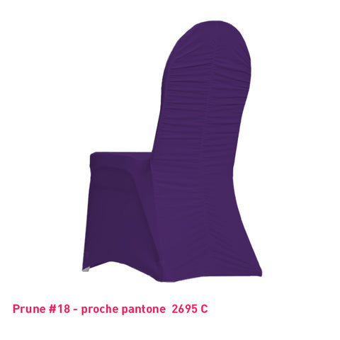 Housse de Chaise Dos Plissée - Tissu Lycra Premium 210g/m² - Mes Jolies Tables
