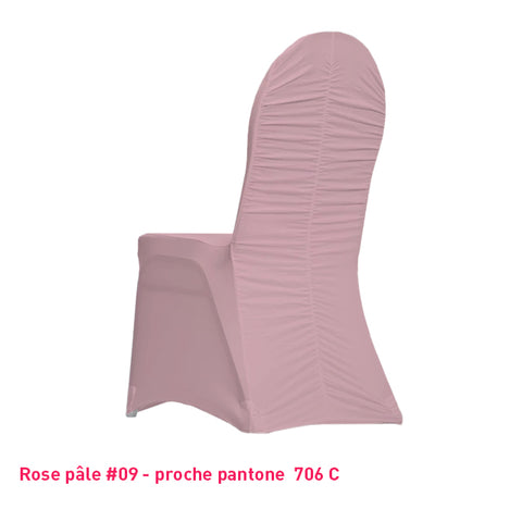 Housse de Chaise Dos Plissée - Tissu Lycra Premium 210g/m² - Mes Jolies Tables