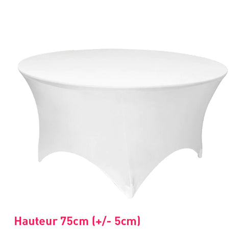 Housse Tendue pour Table Ronde - Mes Jolies Tables