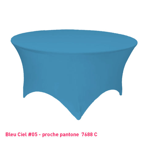 Housse Tendue pour Table Ronde - Mes Jolies Tables