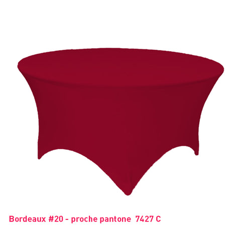 Housse Tendue pour Table Ronde - Mes Jolies Tables