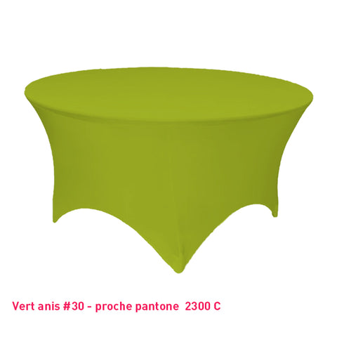 Housse Tendue pour Table Ronde - Mes Jolies Tables