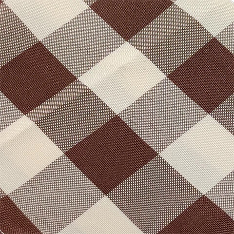 Nappe vichy marron foncé