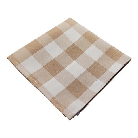 Serviette Vichy beige