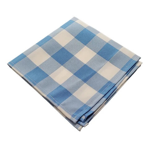 Serviette Vichy bleu ciel