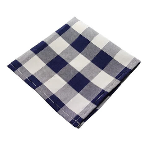 Serviette Vichy bleu marine