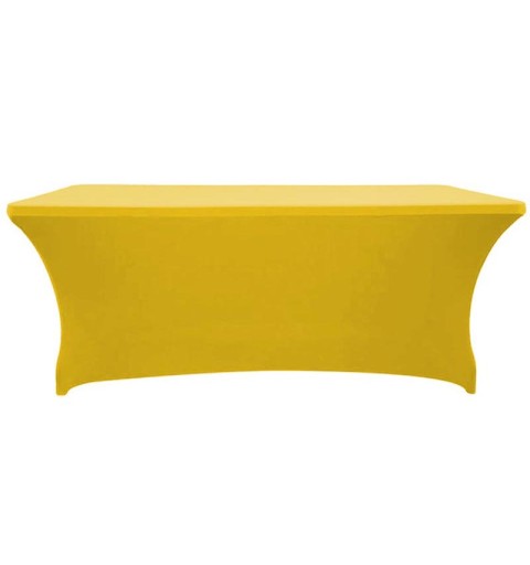 Housse de table jaune vif tendue