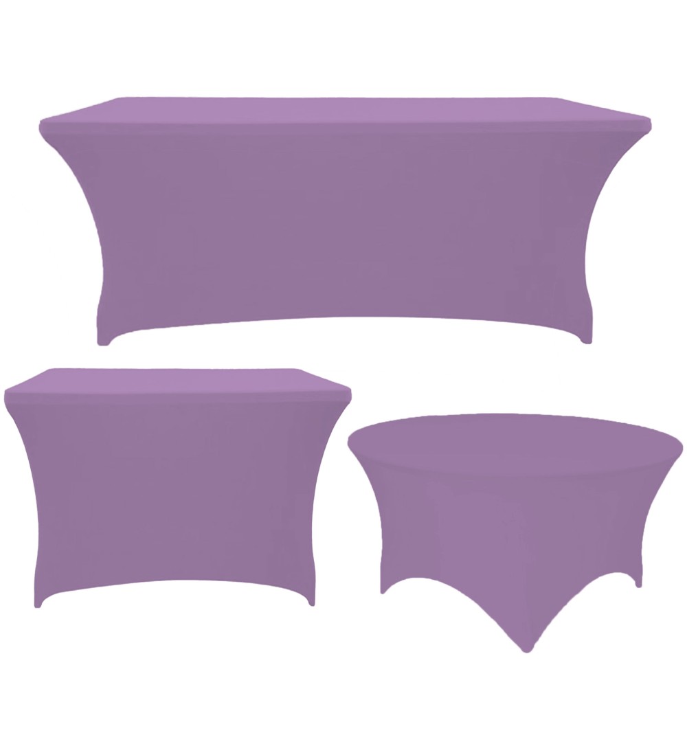 Housse de table violet parme tendue