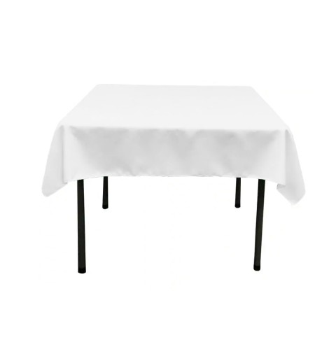 Nappe carrée blanche 100% polyester