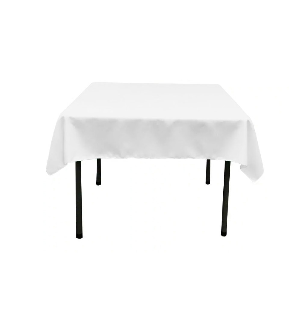 Nappe carrée blanche 100% polyester