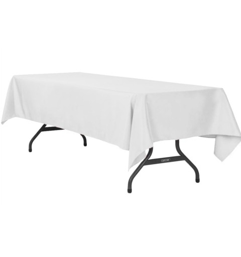 Nappe rectangulaire blanche 100% polyester