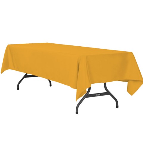 Nappe rectangulaire jaune 100% polyester