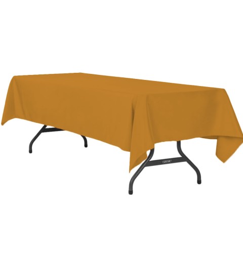 Nappe rectangulaire jaune or 100% polyester