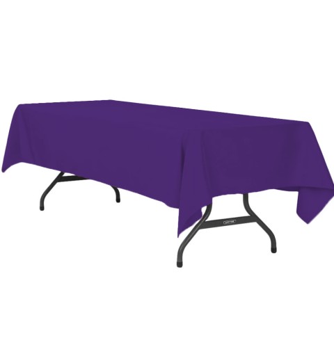Nappe rectangulaire violine 100% polyester