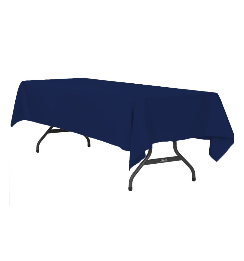 Nappe rectangulaire bleu nuit 100% polyester