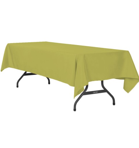Nappe rectangulaire vert anis 100% polyester