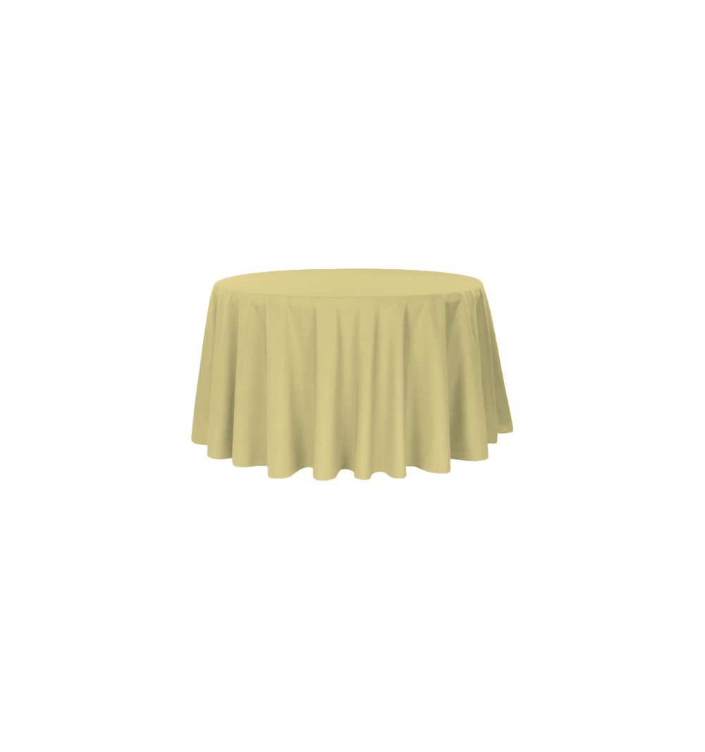 Nappe ronde  ivoire 100% polyester