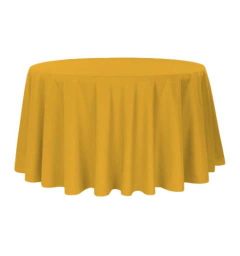 Nappe ronde jaune 100% polyester