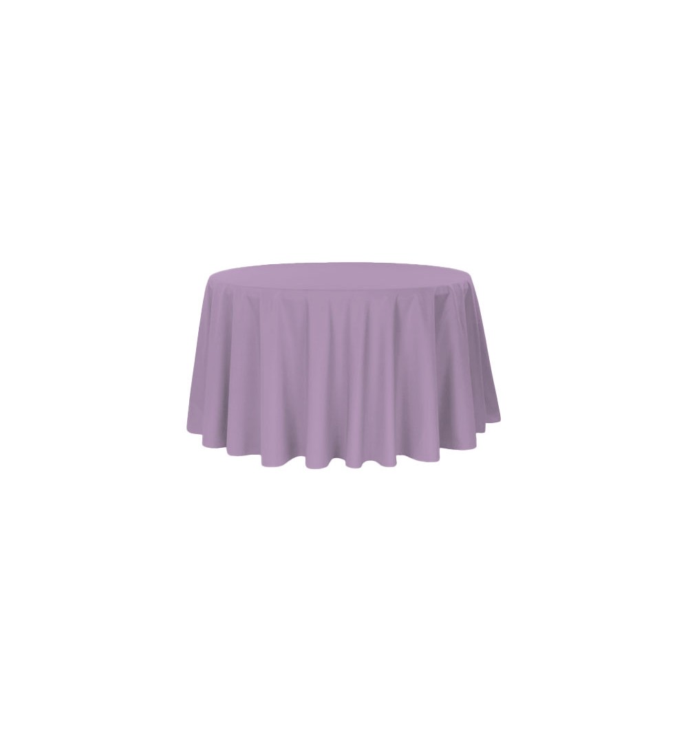 Nappe ronde parme 100% polyester