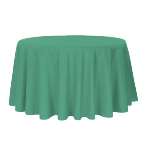 Nappe ronde bleu turquoise  100% polyester