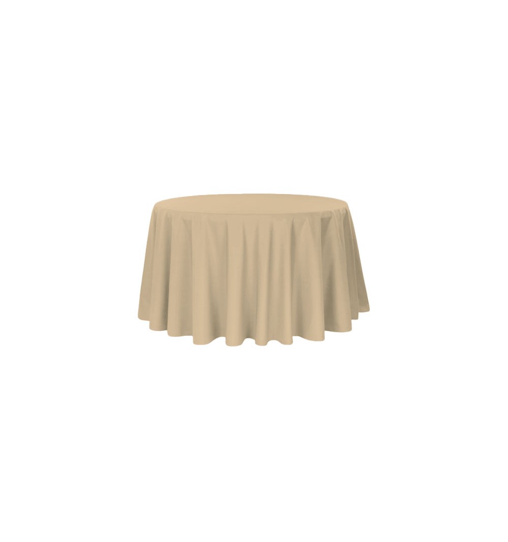 Nappe ronde beige100% polyester