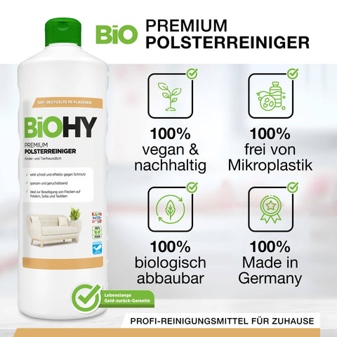 Nettoyant pour textiles et tissus BioHy de qualité supérieure, 1 litre