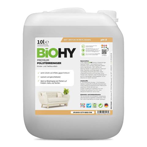 Nettoyant pour textiles et tissus BioHy de qualité supérieure, 10 litres