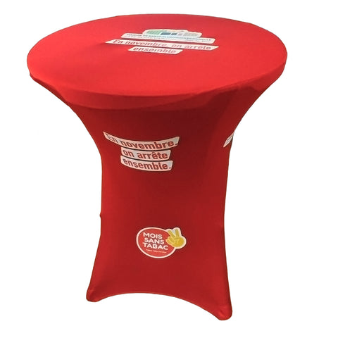 Exemple de housse de mange-debout avec logo