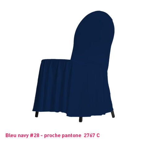 Housse de Chaise avec Juponnage - Tissu Lycra Premium 210g/m² - Mes Jolies Tables
