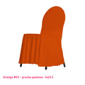 Housse de chaise juponnée orange