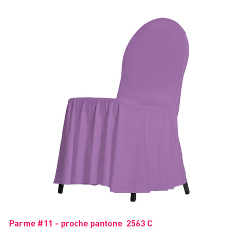 Housse de Chaise avec Juponnage - Tissu Lycra Premium 210g/m² - Mes Jolies Tables