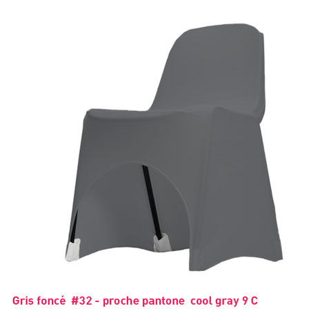 Housse de Chaise Basse - Tissu Lycra Premium 210g/m² - Mes Jolies Tables