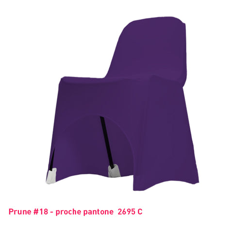 Housse de Chaise Basse - Tissu Lycra Premium 210g/m² - Mes Jolies Tables