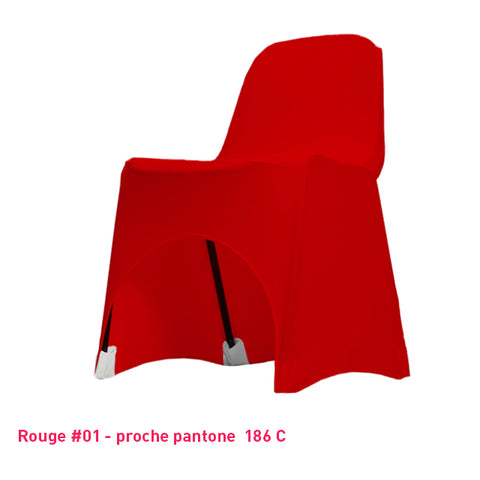 Housse de Chaise Basse - Tissu Lycra Premium 210g/m² - Mes Jolies Tables