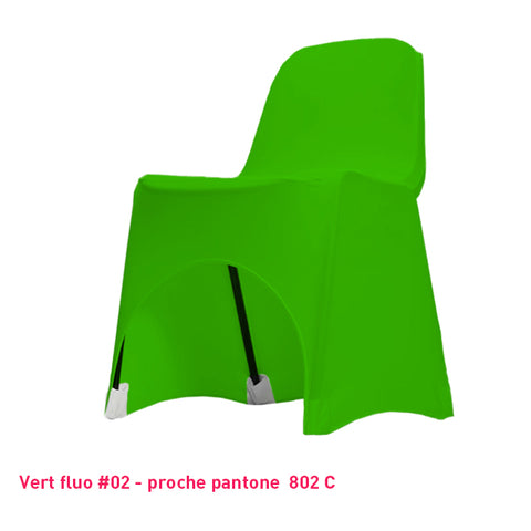 Housse de Chaise Basse - Tissu Lycra Premium 210g/m² - Mes Jolies Tables