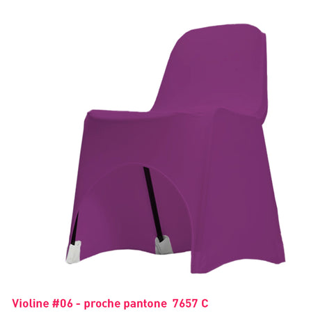 Housse de Chaise Basse - Tissu Lycra Premium 210g/m² - Mes Jolies Tables