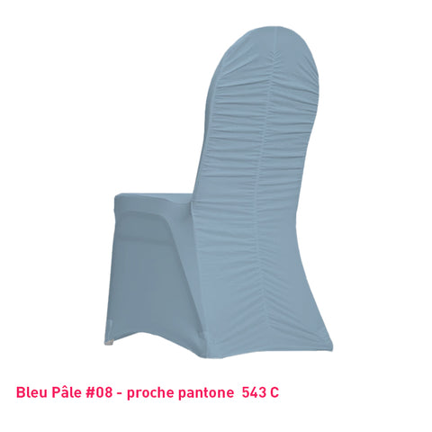 Housse de Chaise Dos Plissée - Tissu Lycra Premium 210g/m² - Mes Jolies Tables
