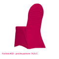Housse de Chaise Dos Plissée - Tissu Lycra Premium 210g/m² - Mes Jolies Tables